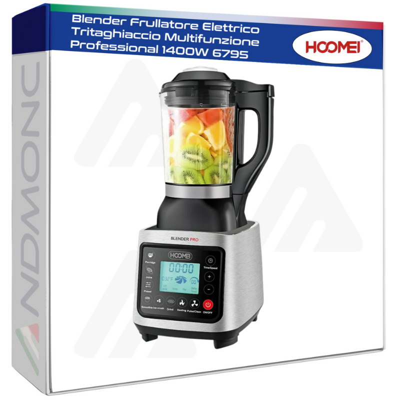 Blender Frullatore Elettrico Tritaghiaccio Multifunzione Professional 1400W 6795