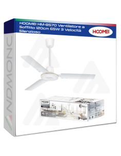 HOOMEI HM-8570 Ventilatore a Soffitto 120cm 65W 3...