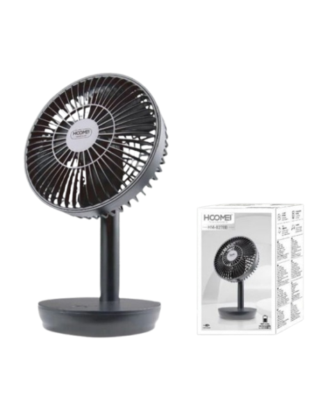 Mini ventilatore da tavolo HM-8278 ricaricabile 4 velocità oscillante portatile