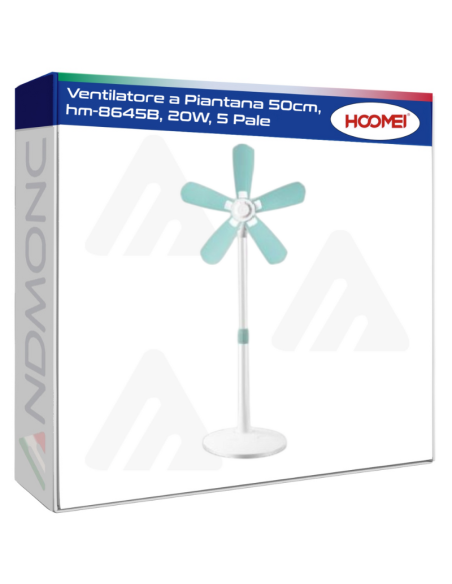 Ventilatore a Piantana , hm8645b, potenza 20W, diametro delle pale 50cm, interruttore ON/OFF