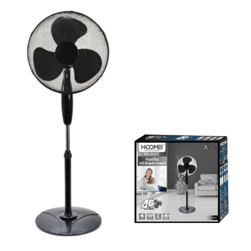 Ventilatore a Piantana, 45W, altezza regolabile...