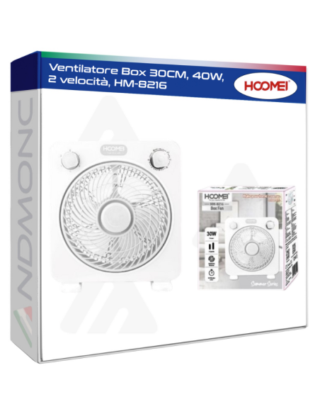 Ventilatore Box 30CM, 40W, 2 velocità, HM-8216