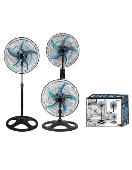 Ventilatore 3in1 75W, altezza regolabile max 130cm, HM-8685S-2