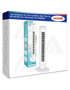 Ventilatore A Torre 50w Da Terra 16x16x81 Cm Hoomei Hm-8255