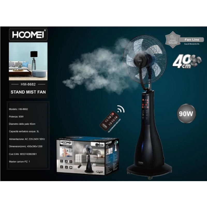 Ventilatore a piantana nebulizzatore...