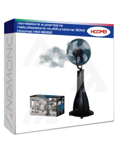 Ventilatore a piantana nebulizzatore multifunzione 90W...