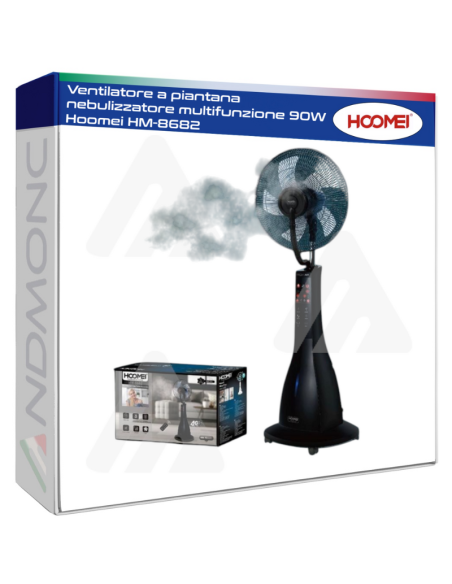 Ventilatore a piantana nebulizzatore multifunzione 90W Hoomei HM-8682
