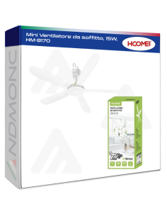 Mini Ventilatore da soffitto, 15W, HM-8170