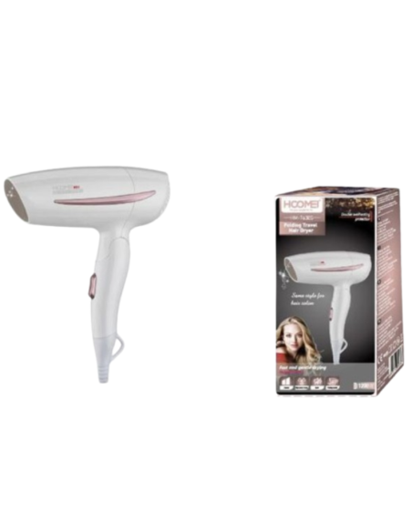 Asciugacapelli Hoomei HM-7638S 1200W 2 Velocità Pieghevole Silenzioso