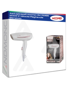 Asciugacapelli Hoomei HM-7638S 1200W 2 Velocità...
