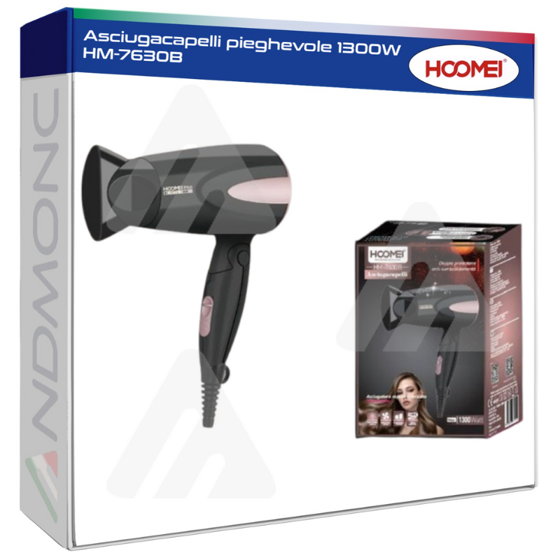 Asciugacapelli pieghevole 1300W HM-7630B