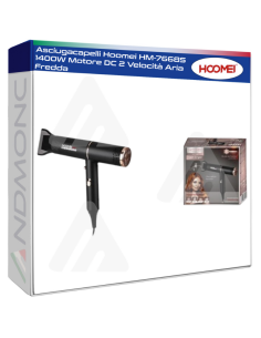 Asciugacapelli Hoomei HM-7668S 1400W Motore DC 2 Velocità...