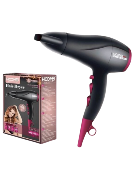Asciugacapelli Hoomei HM-7645 1800W 2 Velocità 3 Temperature Aria Fredda