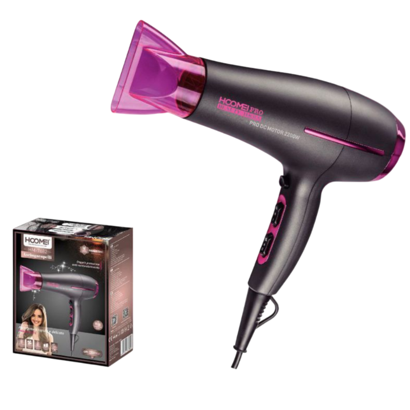 Asciugacapelli Hoomei HM-7682 2200W Motore DC 2...