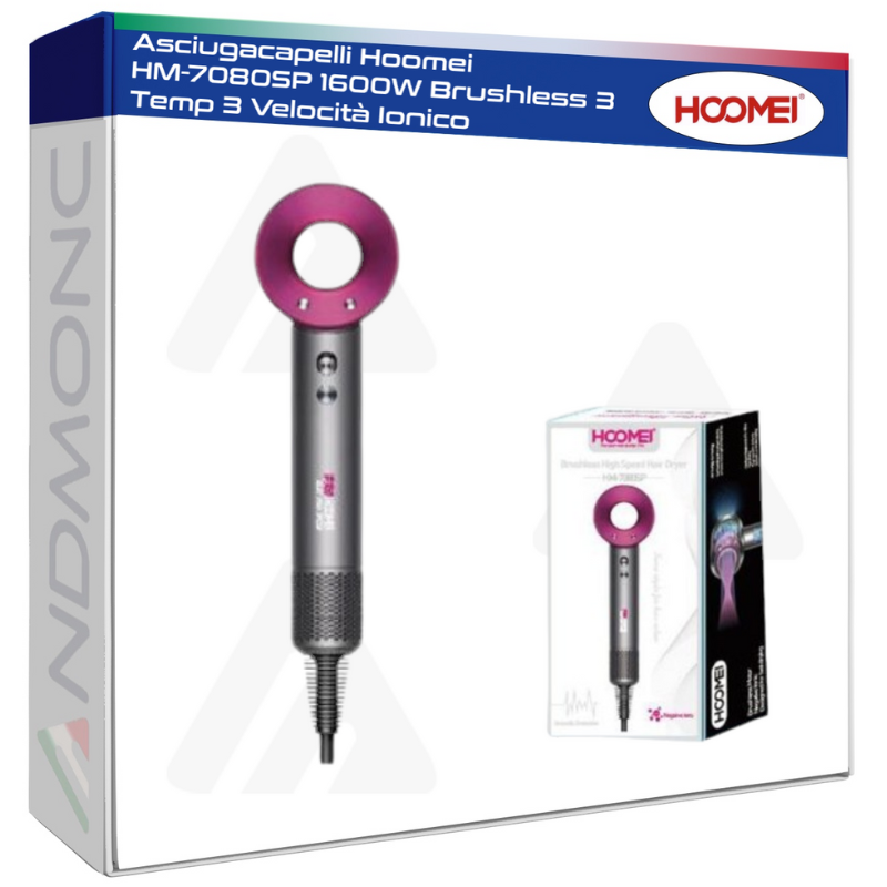 Asciugacapelli Hoomei HM-7080SP 1600W Brushless...