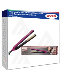 Piastra Capelli Hoomei HM-7815S PTC Ceramica 210°C Cavo...