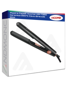 Piastra Capelli Hoomei HM-7380 Ceramica 220°C Cavo...