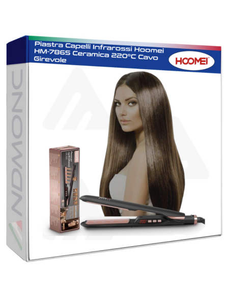 Piastra Capelli Infrarossi Hoomei HM-7865 Ceramica 220°C Cavo Girevole