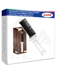 Spazzola Lisciante Ricaricabile Hoomei HM-7858W 160°C...