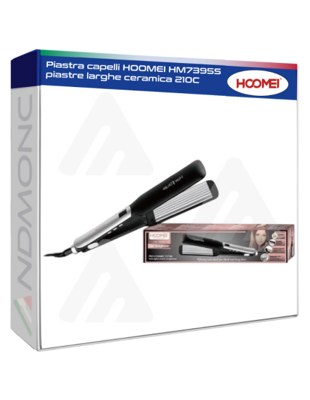 Piastra capelli HOOMEI HM7395S piastre larghe ceramica 210C