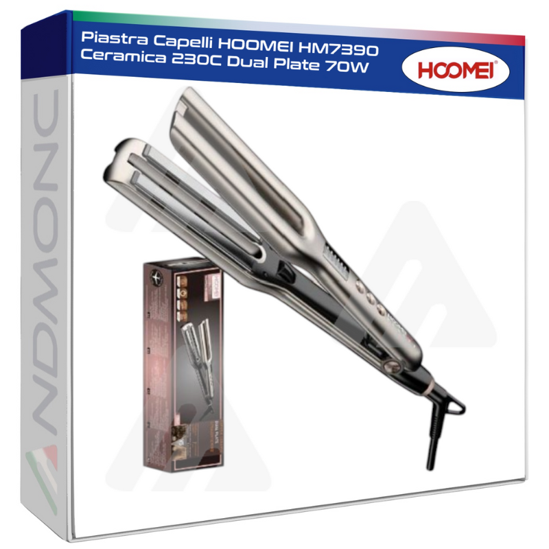 Piastra Capelli HOOMEI HM7390 Ceramica 230C...