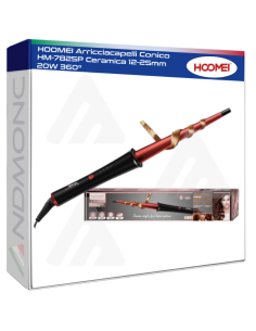 HOOMEI Arricciacapelli Conico HM-7825P Ceramica 12-25mm...