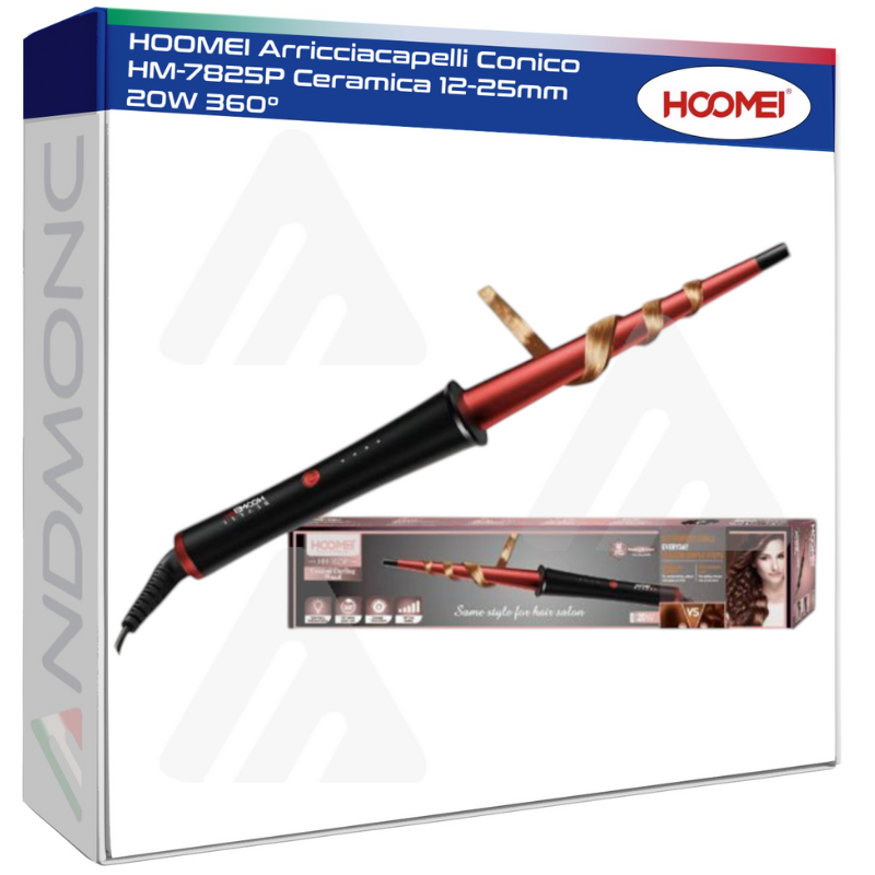 HOOMEI Arricciacapelli Conico HM-7825P Ceramica 12-25mm 20W 360°