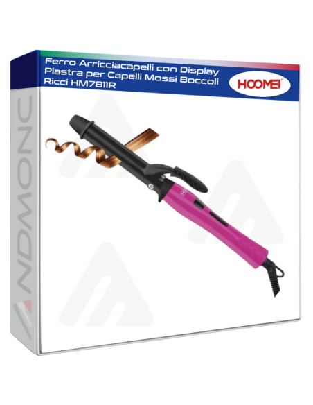 Ferro Arricciacapelli con Display Piastra per Capelli Mossi Boccoli Ricci HM7811R
