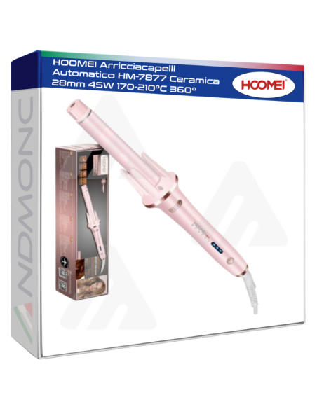 HOOMEI Arricciacapelli Automatico HM-7877 Ceramica 28mm 45W 170-210°C 360°