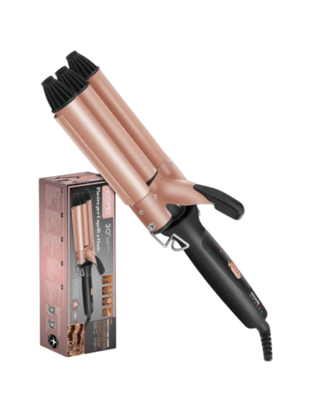 HOOMEI Piastra Onde Capelli HM-7832S Ceramica 70W 2 Temp 25mm 360°