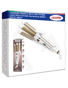 HOOMEI Piastra 3in1 HM-7175S Lisci Ricci Onde Ceramica...