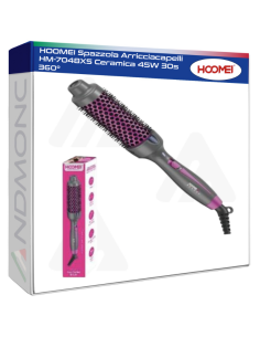 HOOMEI Spazzola Arricciacapelli HM-7048XS Ceramica 45W...
