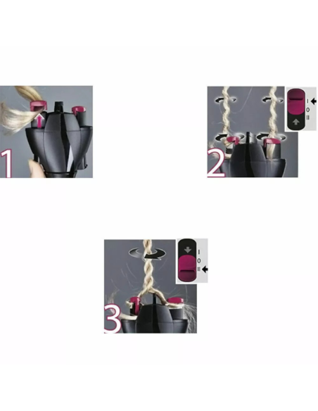 HOOMEI Treccia Capelli Elettrica HM-7868 2 Direzioni 360° Batterie AA