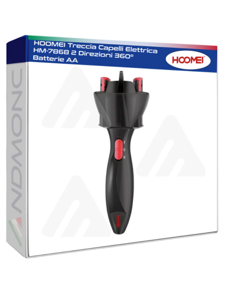 HOOMEI Treccia Capelli Elettrica HM-7868 2 Direzioni 360° Batterie AA