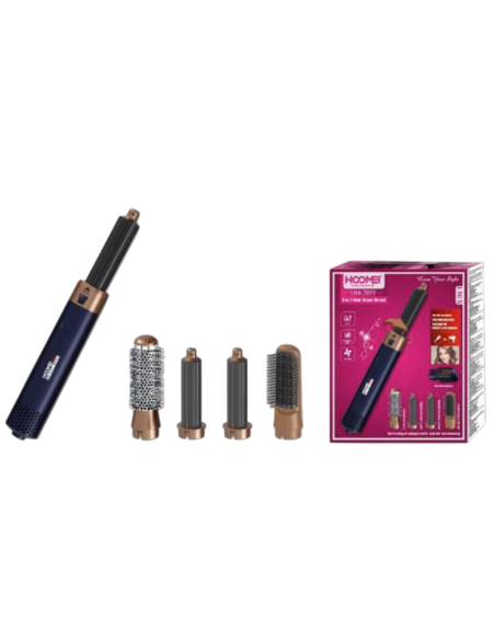 HOOMEI Spazzola Asciugacapelli 5in1 HM-7899 1000W 3 Temp 360° Ricci Lisci