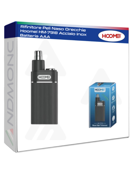Rifinitore Peli Naso Orecchie Hoomei HM-7918 Acciaio Inox Batteria AAA