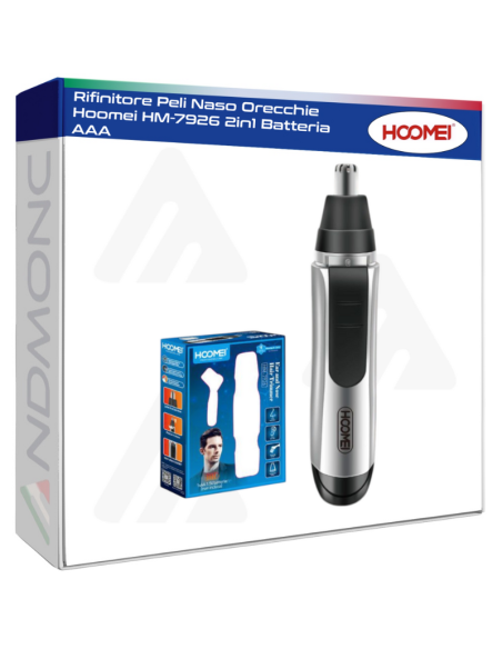 Rifinitore Peli Naso Orecchie Hoomei HM-7926 2in1 Batteria AAA