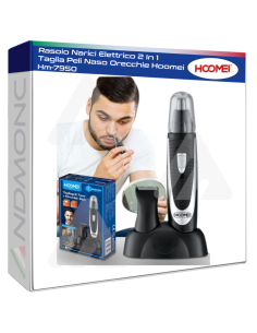 Rasoio Narici Elettrico 2 In 1 Taglia Peli Naso Orecchie...