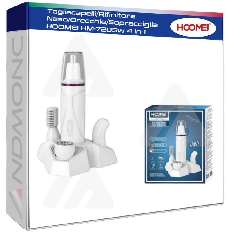Tagliacapelli/Rifinitore Naso/Orecchie/Sopracciglia HOOMEI HM-7205w 4 in 1