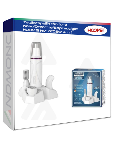 Tagliacapelli/Rifinitore Naso/Orecchie/Sopracciglia HOOMEI HM-7205w 4 in 1