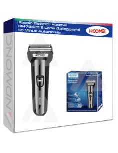 Rasoio Elettrico Hoomei HM-7942G 2 Lame Galleggianti 50...