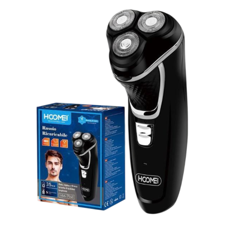 Rasoio Elettrico Hoomei HM-7968 3 Testine...