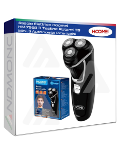 Rasoio Elettrico Hoomei HM-7968 3 Testine Rotanti 35...