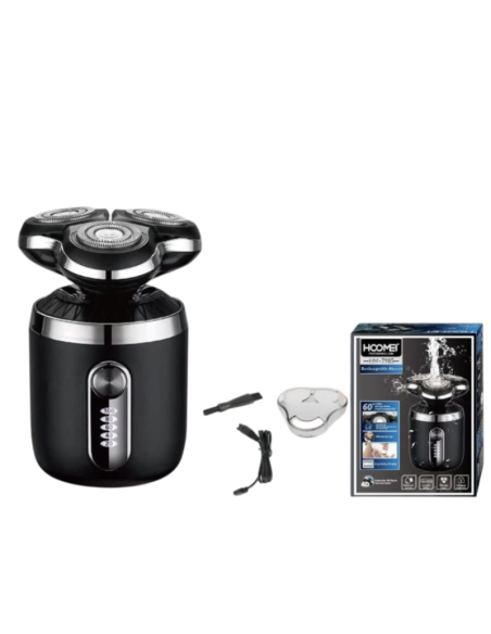 Rasoio Elettrico Hoomei HM-7985 3 Testine Rotanti IPX6 60 Minuti Autonomia