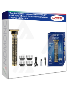 Tagliacapelli Hoomei HM-7252Y USB 120 Minuti Autonomia...
