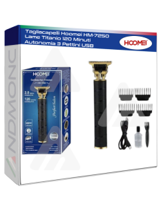 Tagliacapelli Hoomei HM-7250 Lame Titanio 120 Minuti...