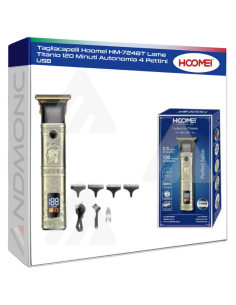 Tagliacapelli Hoomei HM-7248T Lame Titanio 120 Minuti...