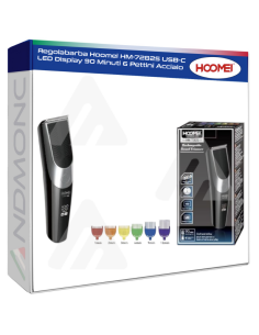 Regolabarba Hoomei HM-7282S USB-C LED Display 90 Minuti 6...