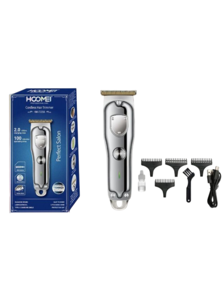 Tagliacapelli Hoomei HM-7220A Lame Titanio 100 Minuti Autonomia 4 Pettini USB
