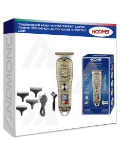Tagliacapelli Hoomei HM-7245T Lame Titanio 100 Minuti...